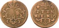 WÜRZBURG 1/2 Pfennig Franz Ludwig von Erthal, 1779-1795. -