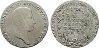 BRANDENBURG-PREUSSEN 1/6 Taler 1816 A Friedrich Wilhelm III., 1797-1840. Feine Kratzer, EF.