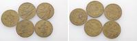 MARKEN UND ZEICHEN Jetons - 5 Messing-Spielmarken -