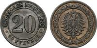 20 Pfennig 1887, A. Deutsches Reich  Stempelglanz