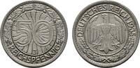 50 Reichspfennig 1935 J. WEIMARER REPUBLIK  Vorzüglich