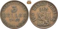 Hessen-Kassel 3 Heller 1863 Friedrich Wilhelm I - 1847-1866 ss - vz 10.40 £  +  34.68 £ shipping