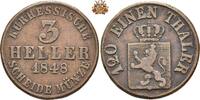 Hessen-Kassel 3 Heller 1848 Friedrich Wilhelm I - 1847-1866 ss 10.40 £  +  34.68 £ shipping