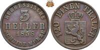 Hessen-Kassel 3 Heller 1858 Friedrich Wilhelm I - 1847-1866 ss+ 15.61 £  +  34.68 £ shipping