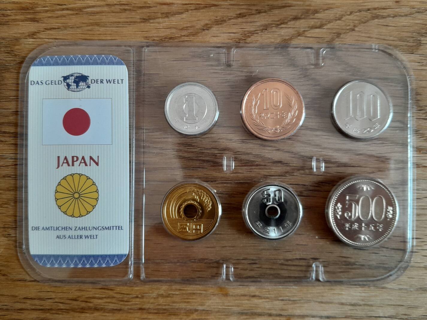 666 Yen (6 Münzen) verschiedene Jahre Japan, coin set, mixed years, 6 coins,  1 - 500 yen BU | MA-Shops