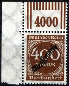 400 Mark 1923 Deutsches Reich Mi. Nr. 80 WOR Kat.Wert 15