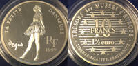 Frankreich 10 Francs France, 10 francs "Edgar Degas - La petite danseuse", proof, no box -