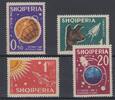 Albanien 0,50 Lek. - 20 Lek. (4 Werte) Albanien, Michel-Nummer 663 - 666, Weltraumforschung, Postfrisch -