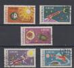 Albanien 2 Lek. - 12 Lek. (5 Werte) Albanien, Michel-Nummer 773 - 783, Lunare und interplanetare Flüge, Gestempelt -