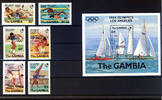Gambia 7 Werte Ghana, Mi-Nr. 576-81, Bl. 17, Olympische Sommerspiele, Postfrisch -