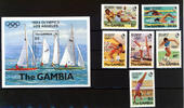 Gambia 7 Werte Ghana, Mi-Nr. 505-05, Bl. 8, Olympische Sommerspiele, Postfrisch -