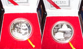 China Medaille - 1 Unze Medal <i>Panda - Munich International Coin Show 1993</i> in box, COA -