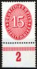 Deutsches Reich 15 Pfennig Deutsches Reich, Mi.-Nr. 124 P, Dienstmarken: Wertziffern im Oval -