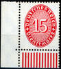 Deutsches Reich 15 Pfennig Deutsches Reich, Mi.-Nr. 124 W, Dienstmarken: Wertziffern im Oval -