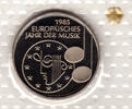 BRD 5 DM 5-DM-Gedenkmünze Europäisches Jahr der Musik, 1985, Cu-Ni in Original-Folie! -
