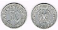 Drittes Reich 50 Pfennig Drittes Reich, Kursmünze 50 Pfennig 1935 F, Aluminium! -