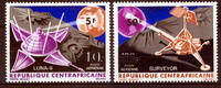 Zentralafrikanische Republik 2 Marken Zentralafrikanische Republik, Mi-Nr. 163,166 Mondlandung -
