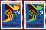 Zentralafrikanische Republik 2 Marken Zentralafrikanische Republik, Mi-Nr. 922-23 "Transport und Kommunikation" -