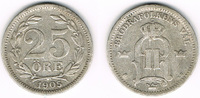 Schweden 25 Öre sweden silver coin, 25 Öre, Oscar II., like scan! -