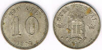 Schweden 10 Öre sweden silver coin, 10 Öre, Oscar II., like scan! -