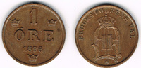 Schweden 1 Öre sweden, 1 öre 1896, Oskar II., like scan -