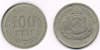 Brasilien 100 Reis brazil, 100 Reis, Petrus II., like scan -
