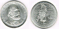 Italien 500 Lire italy silver coin, 500 lire, "100th anniversary - death of Garibaldi", COA/box -