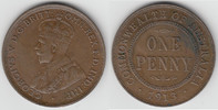 Australien Penny Australia, 1 penny coin, King George V., like scan! -
