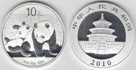 China 10 Yuan china silver panda 2010, 1 ounce, BU in capsule -