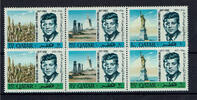 Katar 6 Werte als Dreierstreifen Qatar, 6 stamps set like scan, John F. Kennedy -