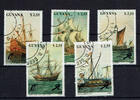 Guyana 5 x 2,55 Dollars (5 Werte) Guyana, Michel-Nr. 3292-3296 gestempelt Segelschiffe, siehe Scan -