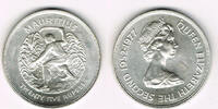 Mauritius 10 Rupees Silver coin <i>silver jubilee - elisabeth II.</i>, Mauritius 1977, 25 Rupees -