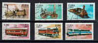 Kuba 6 Werte Kuba, Mi-Nr. 3221-26 , Eisenbahn, gestempelt -