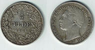Württemberg 1/2 Gulden 1/2 Gulden, Wilhelm, 1861, Erhaltung siehe Scan! -