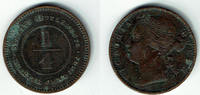 Straits Settlements 1/4 Cent Straits Settlements, Quarter Cent, Victoria, like scan! -
