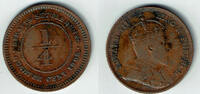 Straits Settlements 1/4 Cent Straits Settlements, Quarter Cent, Edward VII., like scan! -