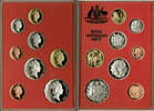 Australien 3,88 Dollars (8 Münzen) Australia, 8 Coins, proof coin Set 1990, like scan, 1 Cent to 2 Dollars -