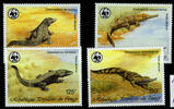 Kongo - Republik 4 Werte republic of congo, 4 stamps "crocodiles", like scan -