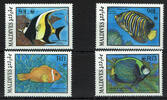 Malediven 4 Werte maldives, 4 stamps "fishes", like scan -