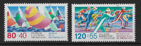Deutschland 2 Werte Bund, Mi-Nr. 1310-11, Sporthilfe: Segel-WM, Ski-WM -
