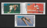 Deutschland 3 Werte Bund, Mi-Nr. 1353-55, Sporthilfe: Fußball-EM u Olypische Sommerspiele -
