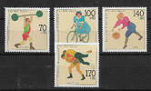 Deutschland 4 Werte Bund, Mi-Nr. 1499-1502, Sporthilfe: WM und EM -