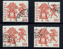 Schweiz 4 Werte Schweiz, Mi-Nr.1102xv Eor, Eru, Do,Du, Freimarken: Volksbräuche -