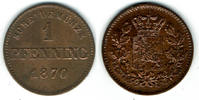 Bayern 1 Pfennig Bayern, König Ludwig II., Kursmünze 1 Pfennig (Scheidemünze), siehe Scan -