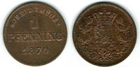 Bayern 1 Pfennig Bayern, König Ludwig II., Kursmünze 1 Pfennig (Scheidemünze), siehe Scan -