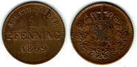 Bayern 1 Pfennig Bayern, König Ludwig II., Kursmünze 1 Pfennig (Scheidemünze), siehe Scan -
