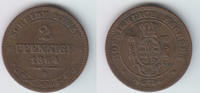 Sachsen 2 Pfennig 1864 B Sachsen, Johann, Kursmünze 2 Pfennige (Scheidem... 5.21 £ Tax included +  8.59 £ shipping