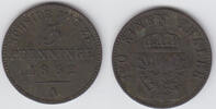Preußen 3 Pfennig prussia, Friedrich Wilhelm IV., 3 Pfenning 1862 A, like scan -
