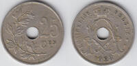 Belgien 25 Centimes belgium (belgique), 25 Centimes 1928, king albert I., like scan -
