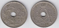 Belgien 25 Centimes belgium (belgique), 25 Centimes 1929, king albert I., like scan -